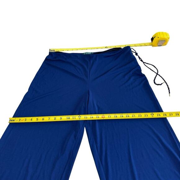 Lauren Ralph Lauren Pants Women's Wide Leg Blue Side Lace M Sailorchic Coastal - Picture 8 of 12